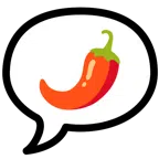 speech balloon + hot pepper