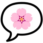speech balloon + cherry blossom