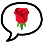speech balloon + rose
