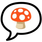 speech balloon + mushroom