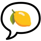 speech balloon + lemon