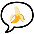 speech balloon + banana