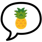 speech balloon + pineapple