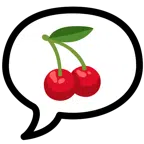 speech balloon + cherries