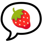 speech balloon + strawberry