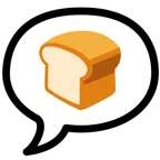 speech balloon + bread