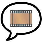 speech balloon + film frames