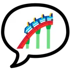 speech balloon + roller coaster