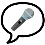 speech balloon + microphone
