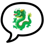 speech balloon + dragon