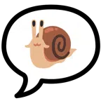 speech balloon + snail