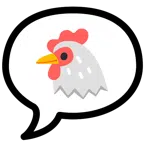 speech balloon + chicken