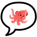 speech balloon + octopus