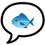 speech balloon + fish