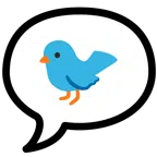 speech balloon + bird