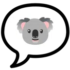 speech balloon + koala