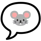 speech balloon + mouse face