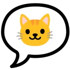 speech balloon + cat face