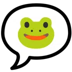 speech balloon + frog