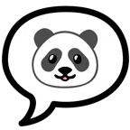 speech balloon + panda