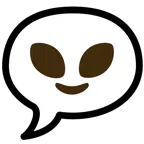speech balloon + alien