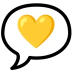 speech balloon + yellow heart