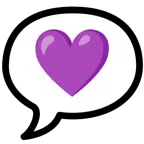 speech balloon + purple heart