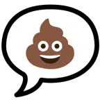 speech balloon + pile of poo