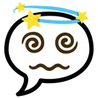 speech balloon + dizzy