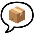 speech balloon + package