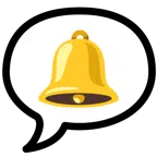 speech balloon + bell