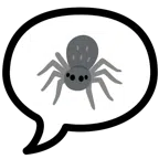 speech balloon + spider