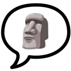 speech balloon + moai