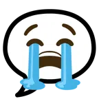 speech balloon + loudly crying face