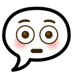 speech balloon + flushed face