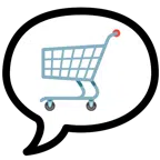 speech balloon + shopping cart