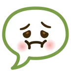 speech balloon + nauseated face