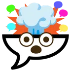 speech balloon + exploding head