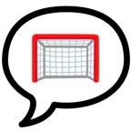 speech balloon + goal net
