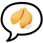 speech balloon + fortune cookie
