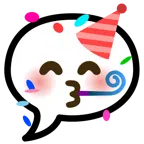 speech balloon + partying face