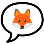 speech balloon + fox