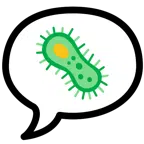 speech balloon + microbe