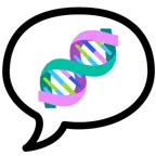 speech balloon + dna