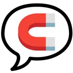 speech balloon + magnet