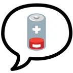 speech balloon + low battery