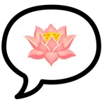 speech balloon + lotus