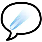 speech balloon + comet