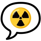 speech balloon + radioactive