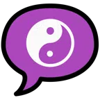 speech balloon + yin yang